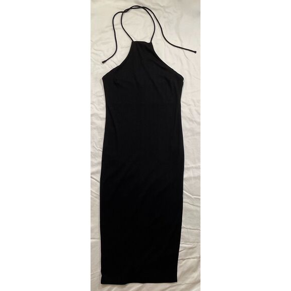 Forever 21 | Black Ribbed Halter Dress | Medium - Picture 1 of 7